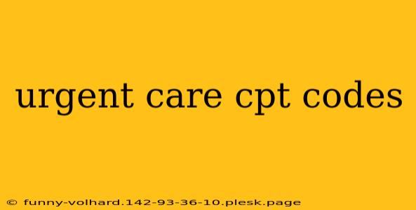 urgent care cpt codes