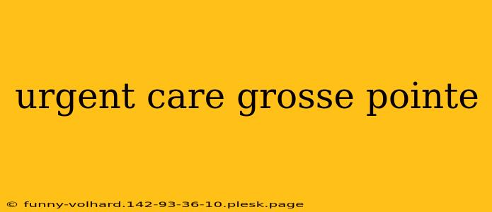 urgent care grosse pointe