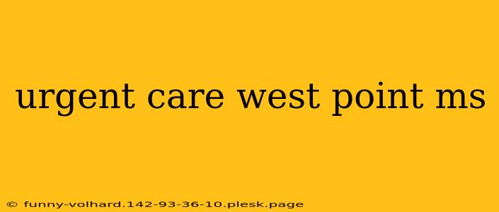 urgent care west point ms